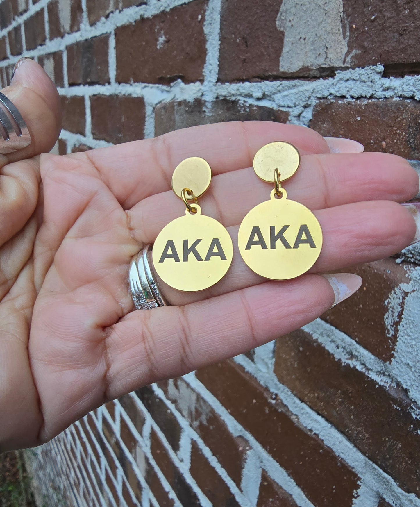 Alpha Kappa Alpha 1908 Dangle Earrings - AKA Earrings - AKA Jewelry - Sorority Jewelry