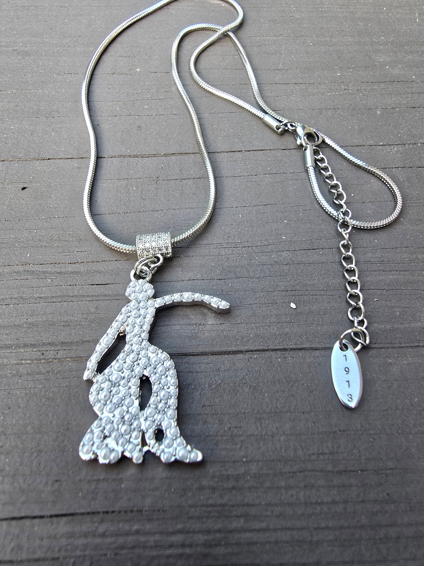 Delta Sigma Theta Sorority Lady Fortitude Necklace