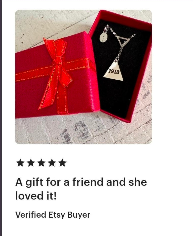 Delta Sigma Theta Sorority 1913 earrings available in silver and gold