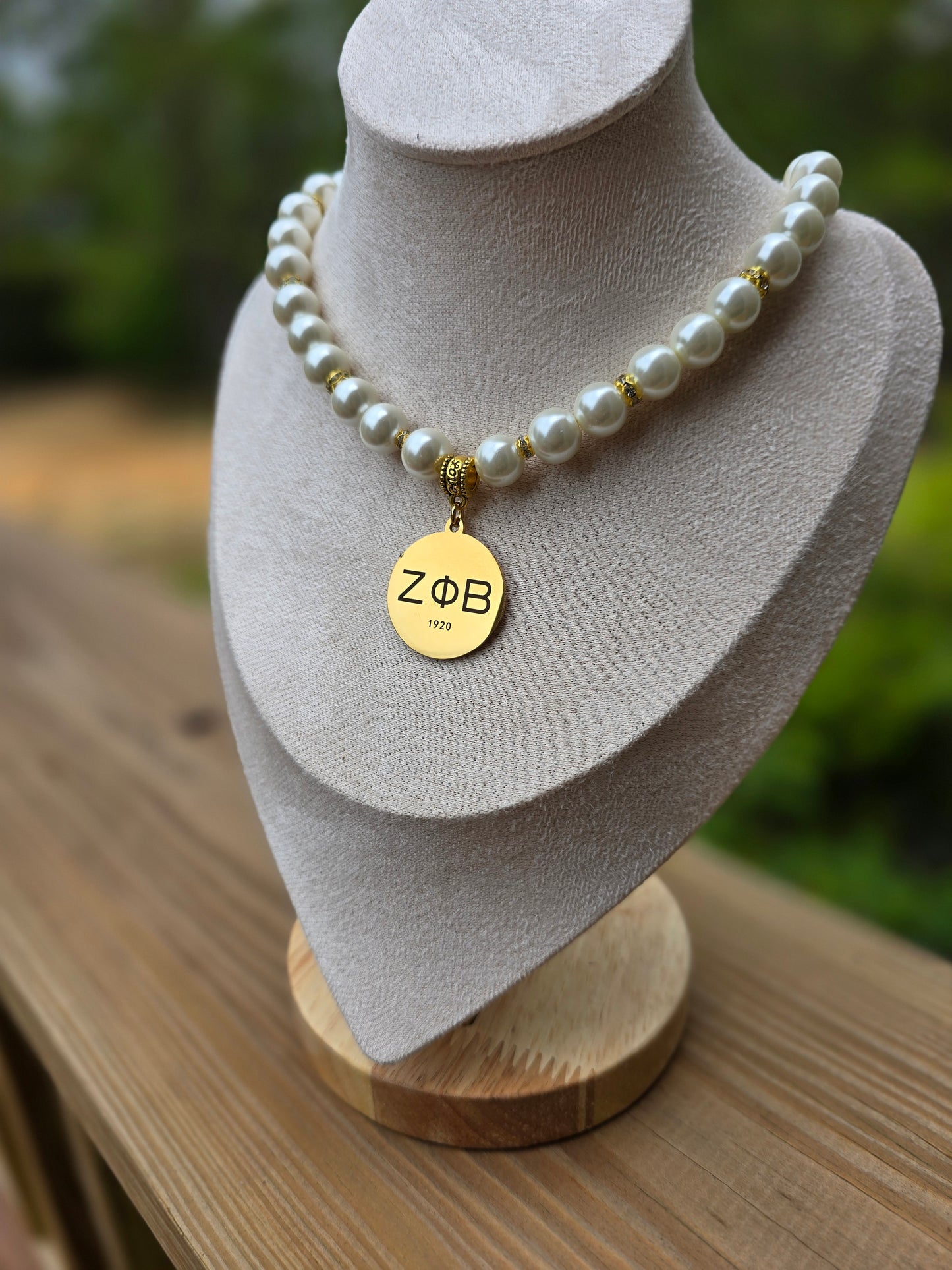 Zeta Phi Beta Pearl Sorority Necklaces Available in Silver
