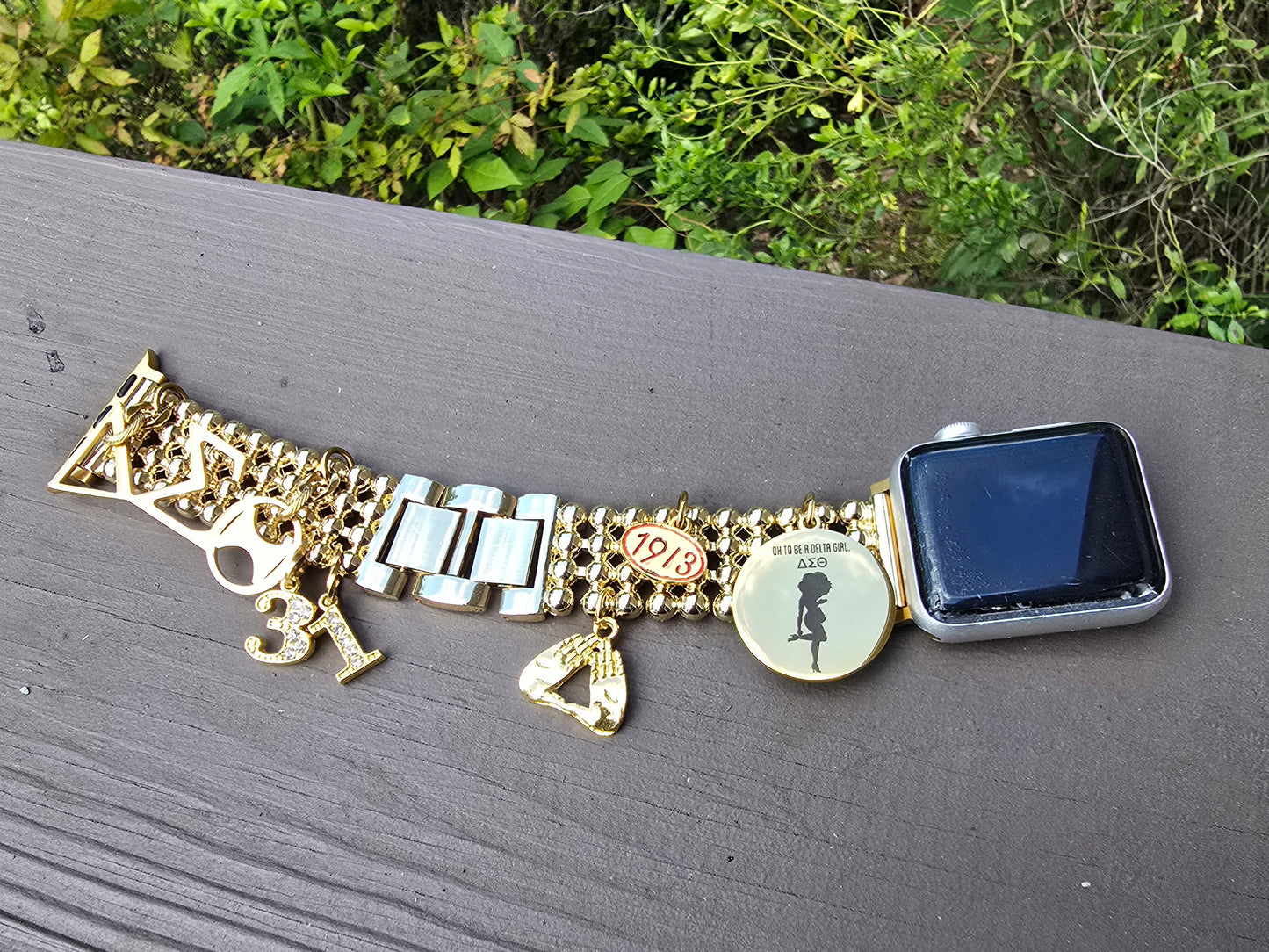Premium Stainless Steel Delta Watch Band - Delta Sigma Theta Watch Band - Sorority Watch Band - DST Watch Band - Delta Apple Watch Band