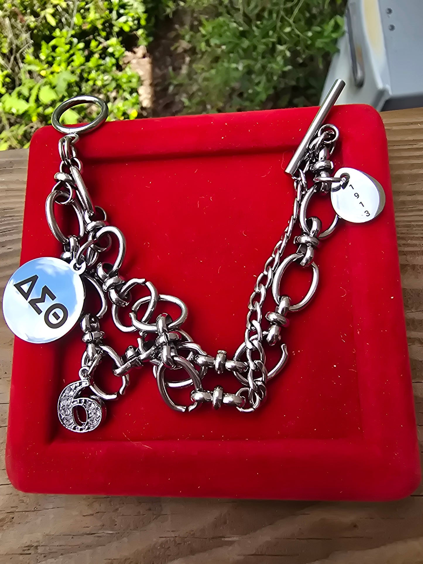 Delta Sigma Theta Sorority Bracelet Available In Gold & Silver