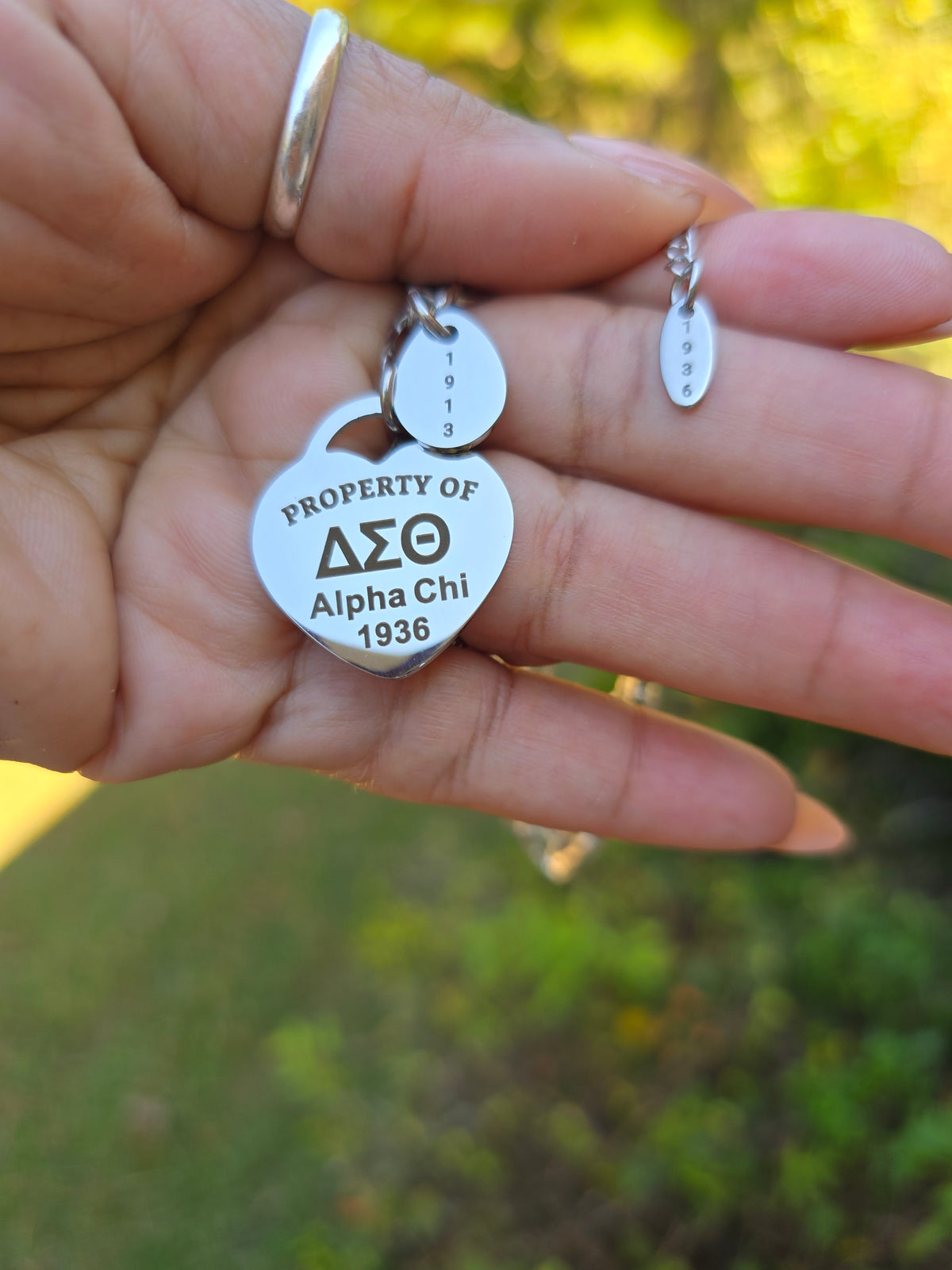 Property of Delta Sigma Theta Sorority Alpha Chi 1936 Custom Necklace