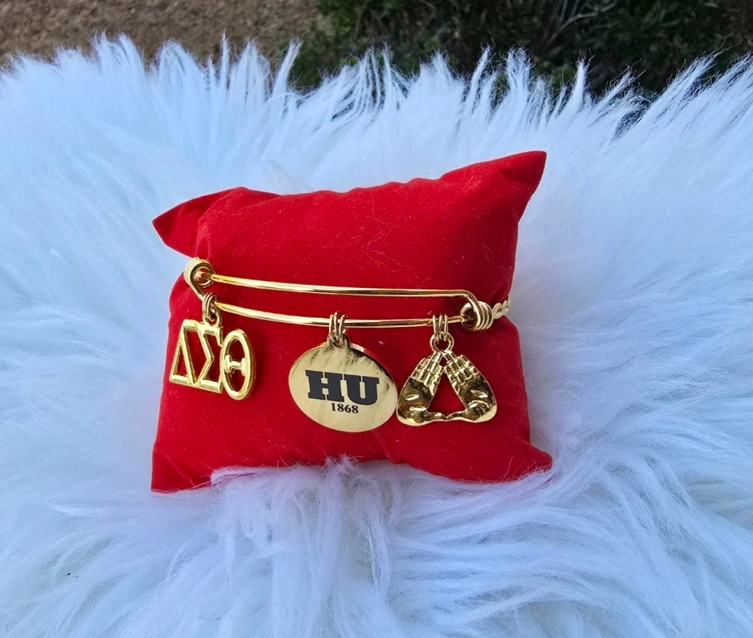 Hampton University Delta Bracelet - HBCU - Delta Sigma Theta Bracelet - Sorority Bracelet - DST University bracelet - Sorority Jewelry - HU 1868
