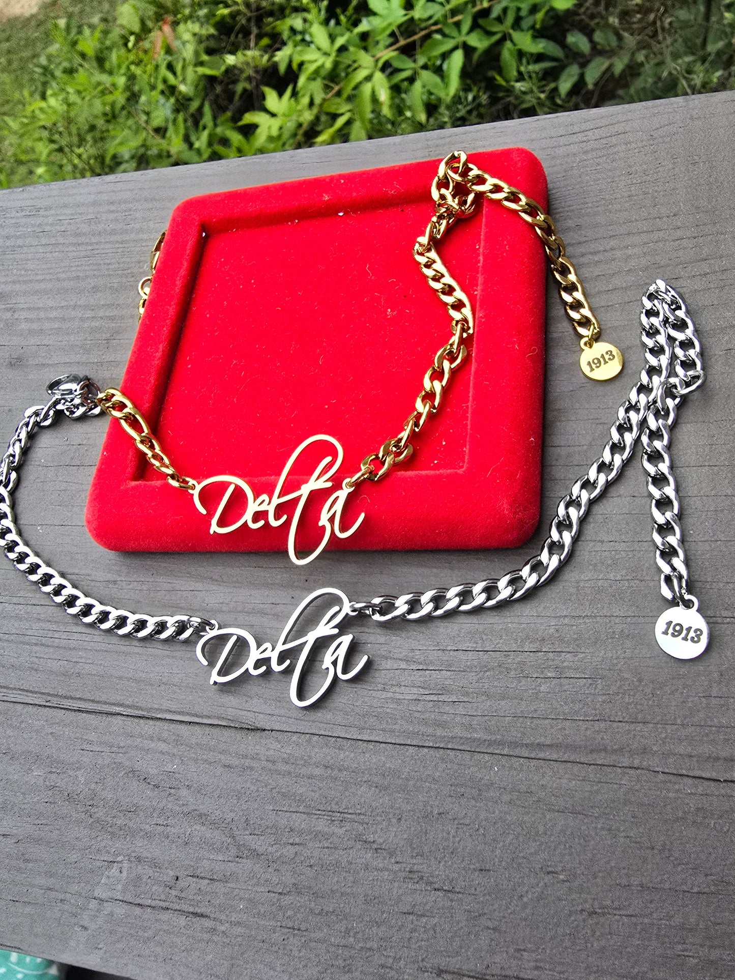 Delta Sigma Theta 1913 7mm Link Sorority Anlet - Delta Anklet - Delta Sigma Theta Anklet Bracelet - Sorority Anklet - Delta 1913 Anklet - Delta