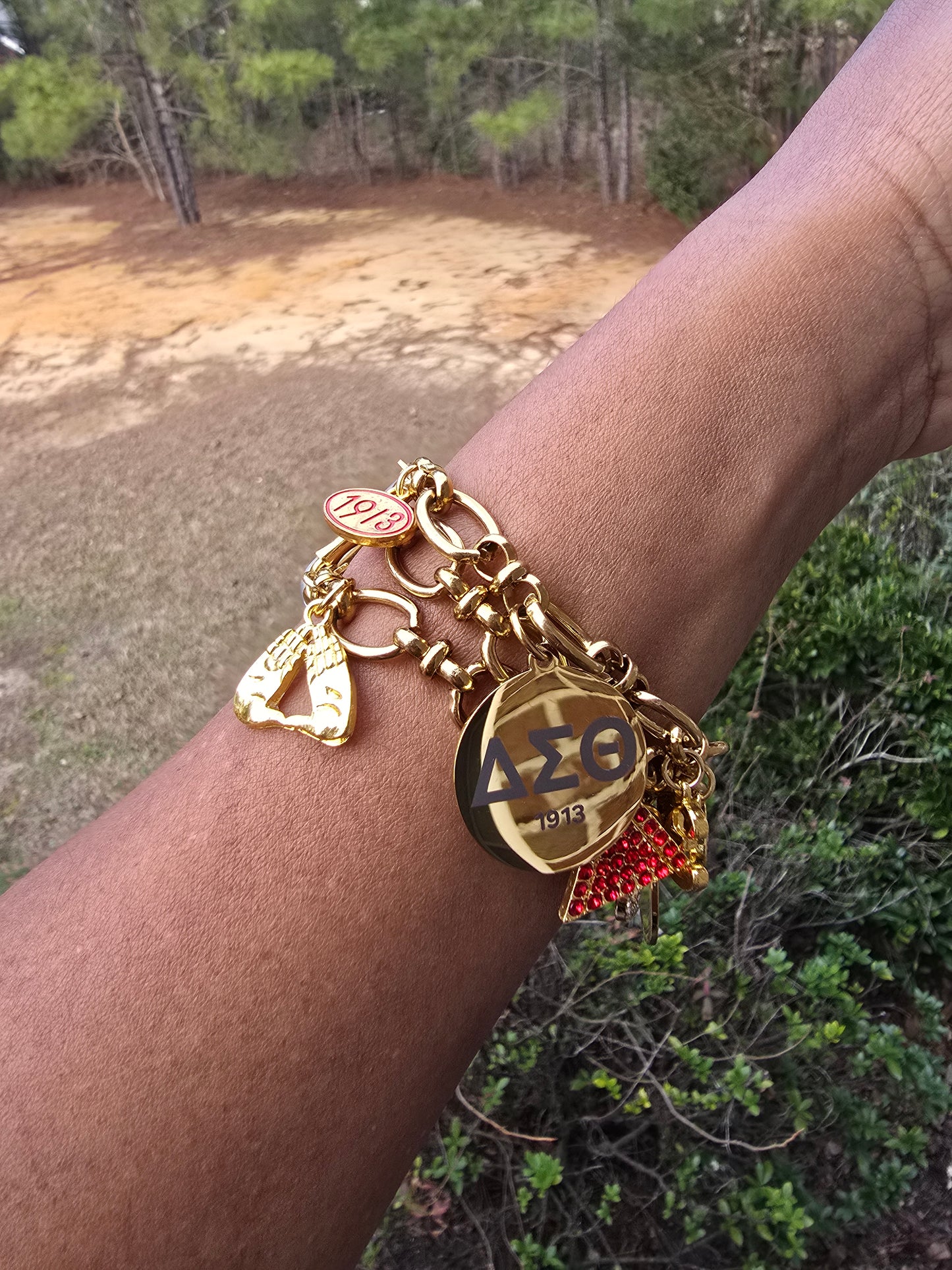 Stainless Steel Link Delta Watch Band - Delta Sigma Theta Watch Band - Sorority Watch Band - DST Watch Band - Delta Apple Watch Band (please message with line number if would like added to design)
