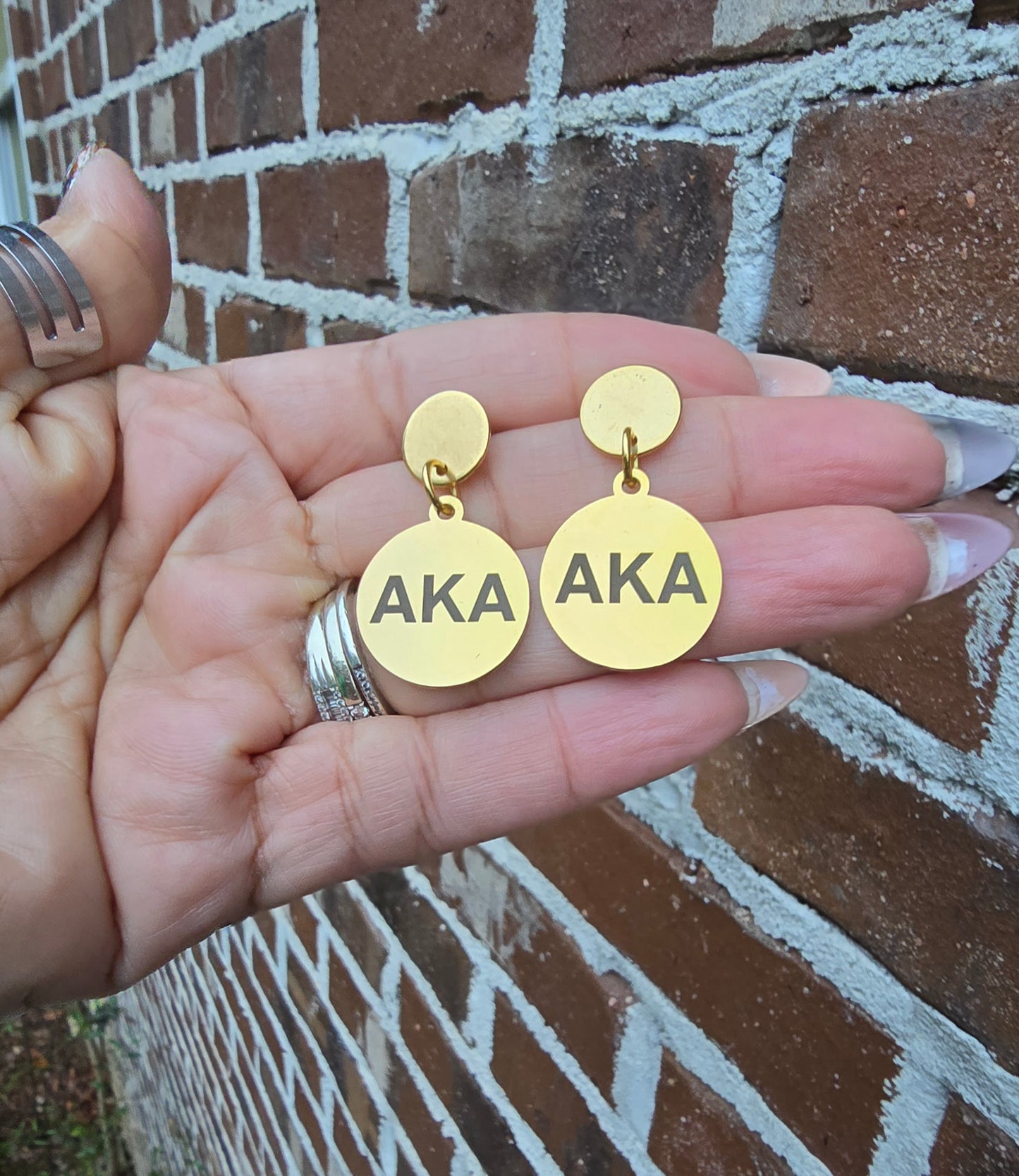Alpha Kappa Alpha 1908 Dangle Earrings - AKA Earrings - AKA Jewelry - Sorority Jewelry