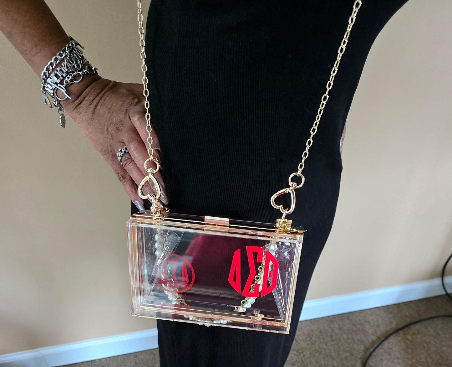 Delta Sigma Theta Sorority Crossbody/Clutch Handbag