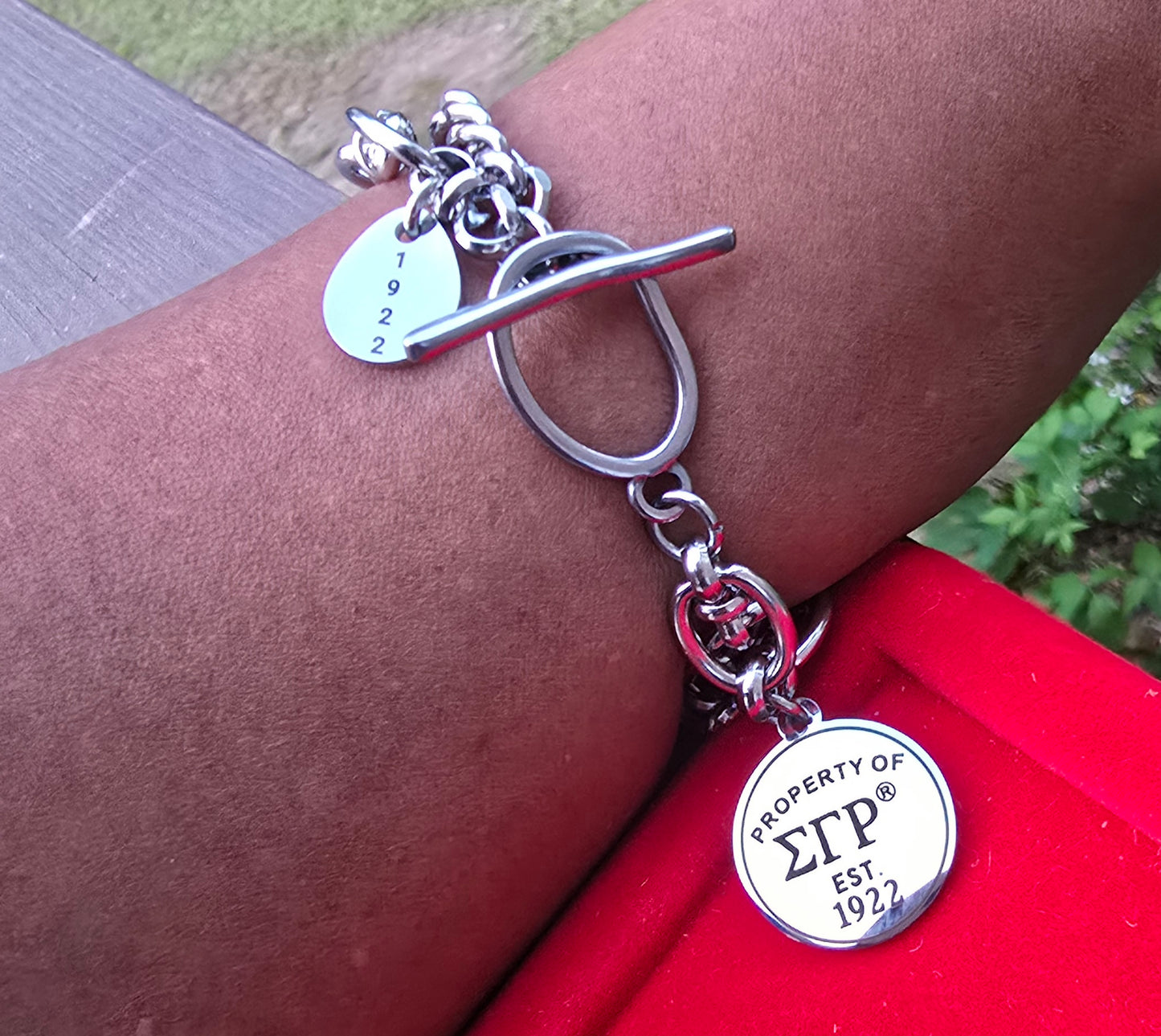 Property of Sigma Gamma Rho Tiffany Inspired Bracelet - SGR Bracelet - Sorority Bracelet - 1922 Bracelet - SGRho Bracelet - SGR Jewelry