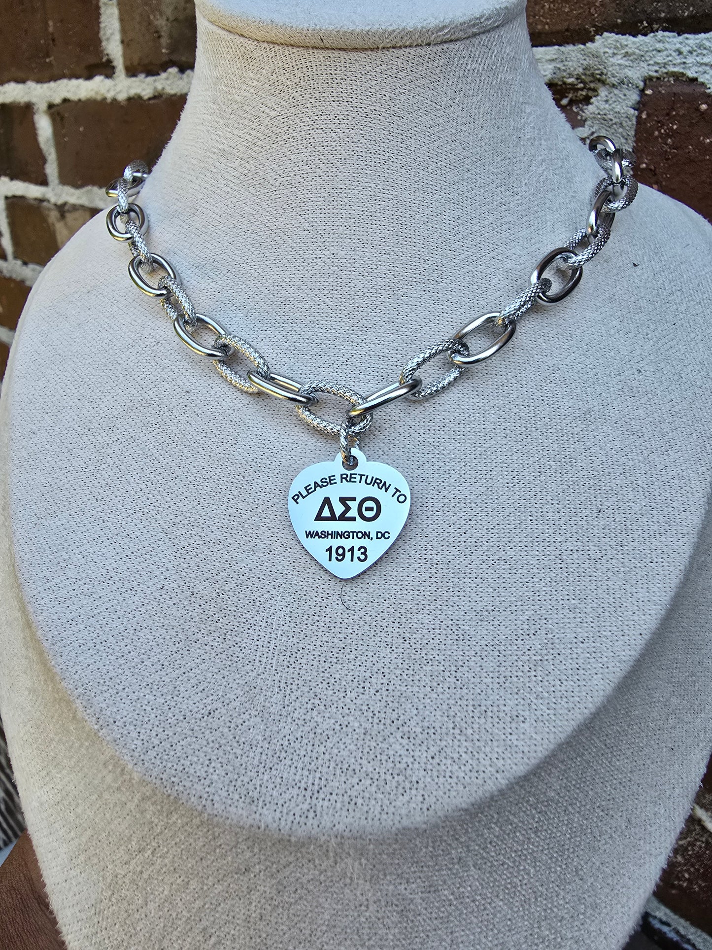 Tiff Inspired Charm Delta Sigma Theta Sorority Chunky Necklace