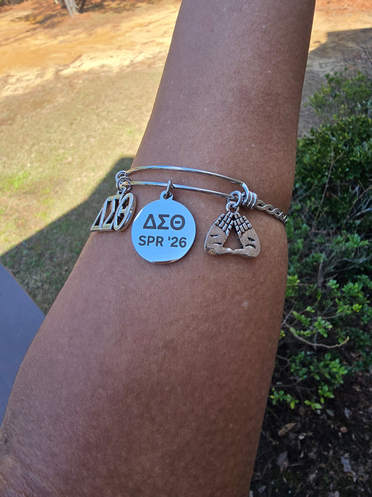 Delta Spring 2026 Charm Bracelet - HBCU Bracelet Delta Sigma Theta Bracelet - DST - Spring 2026 - Sorority Jewelry
