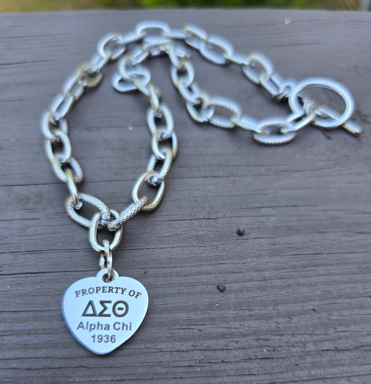 Property of Delta Sigma Theta Sorority Alpha Chi 1936 Custom Necklace