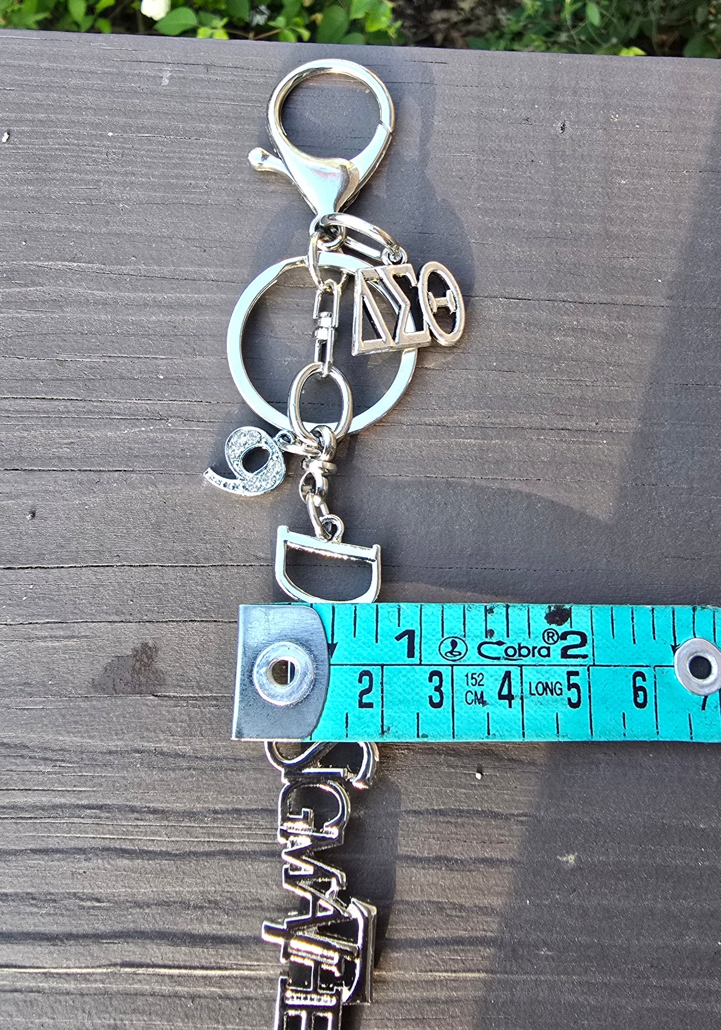 DST Handbag Charm/Key Ring - Gold Delta Sigma Theta Purse Charm - Sorority Charm/Key Ring - DST Purse Charm/Key Ring - Sorority Purse Charm/Key Ring - 1913 Purse Charm/ Key Ring