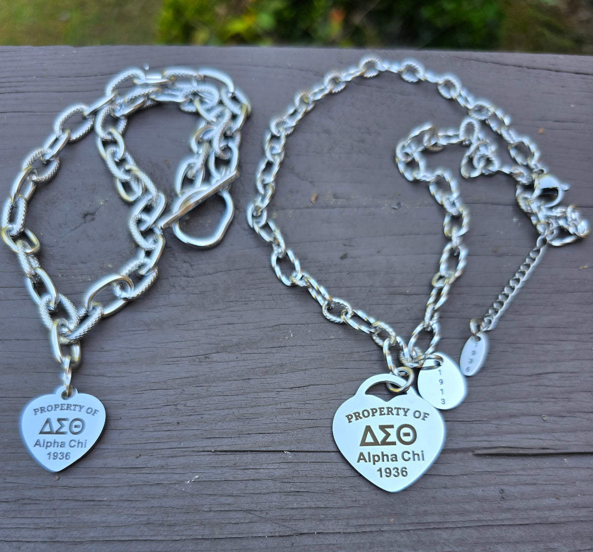 Property of Delta Sigma Theta Sorority Alpha Chi 1936 Custom Necklace