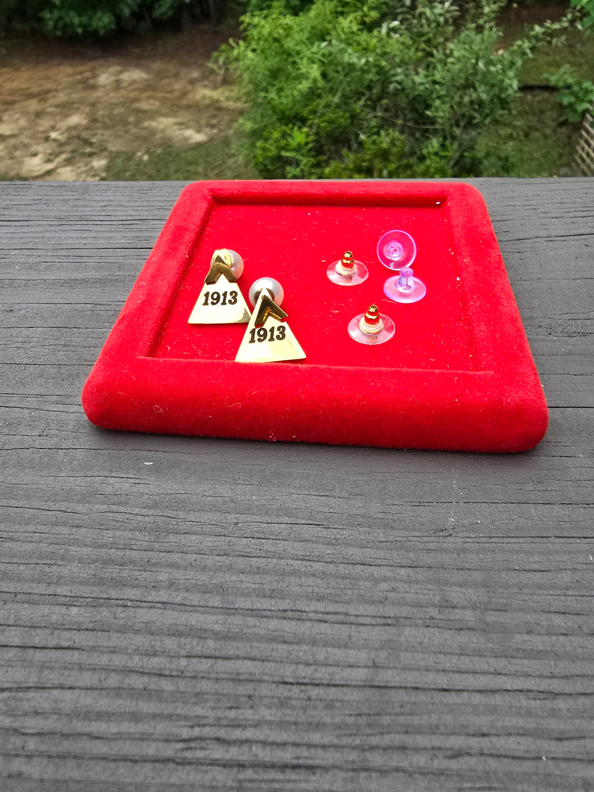 Delta Sigma Theta Sorority 1913 earrings available in silver and gold
