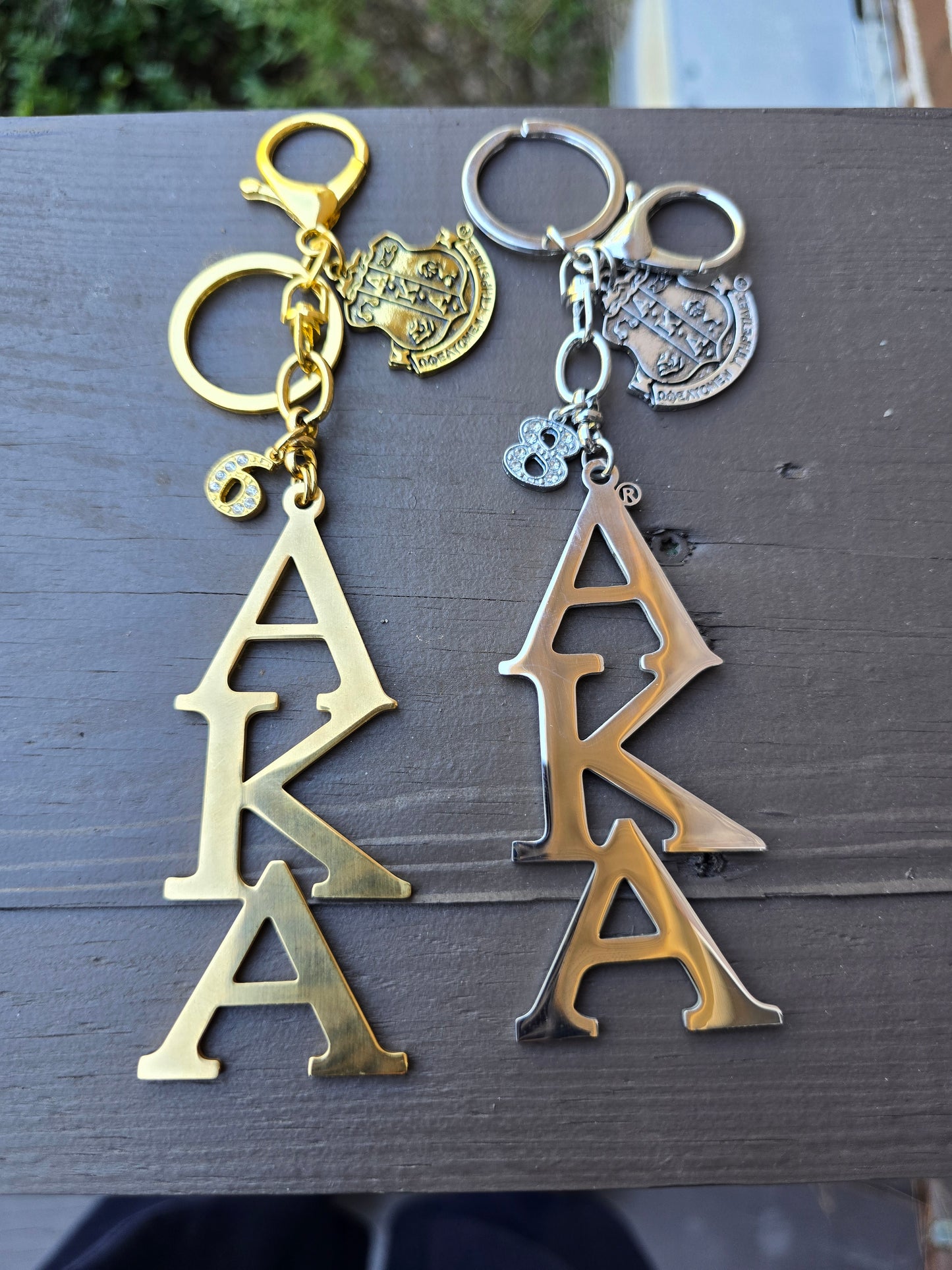 Large AKA Handbag Charm/Key Ring -  AKA Purse Charm - Sorority Charm/Key Ring - AKA Purse Charm/Key Ring