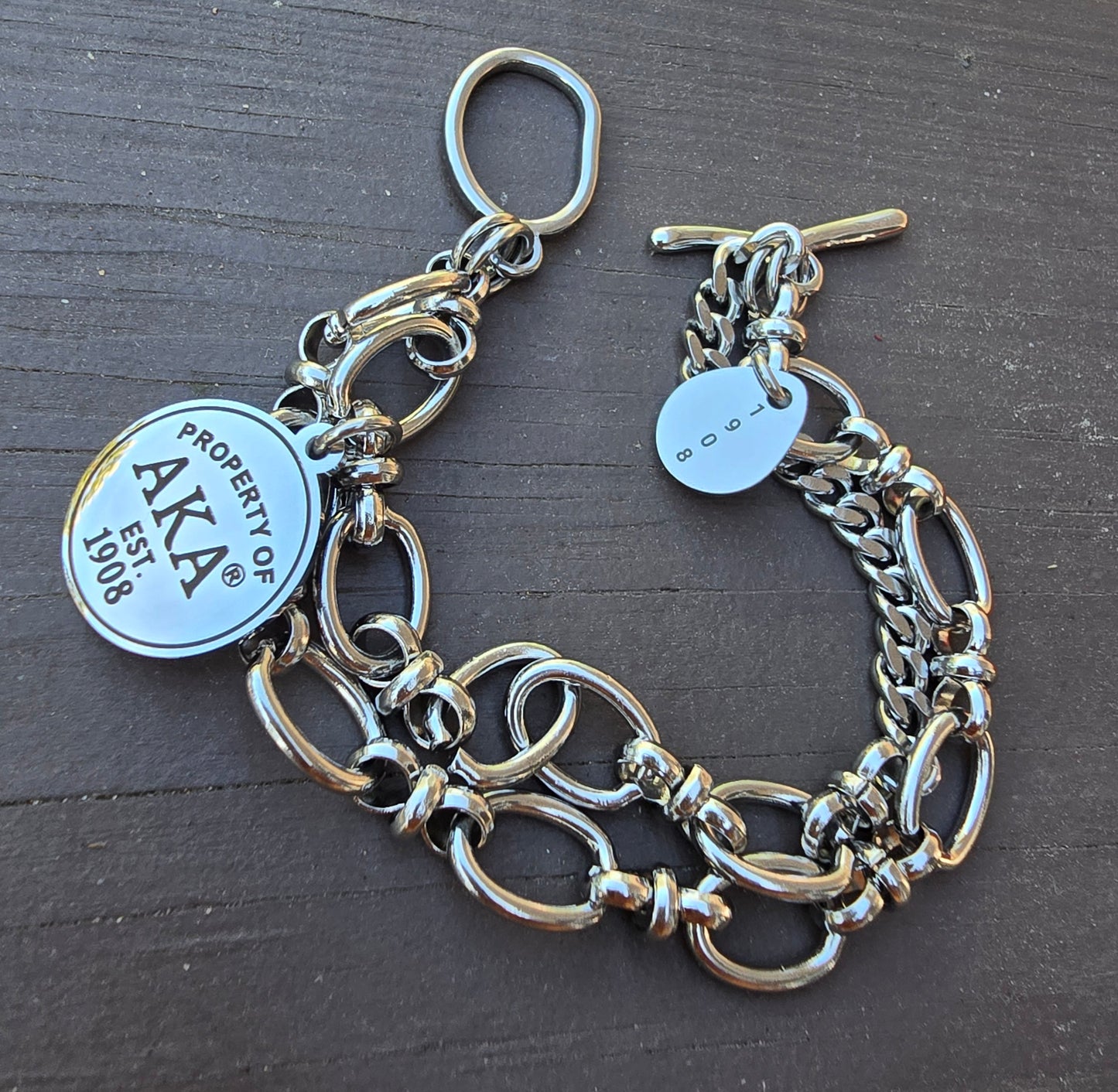 Property of AKA Sorority Custom Fit Bracelet