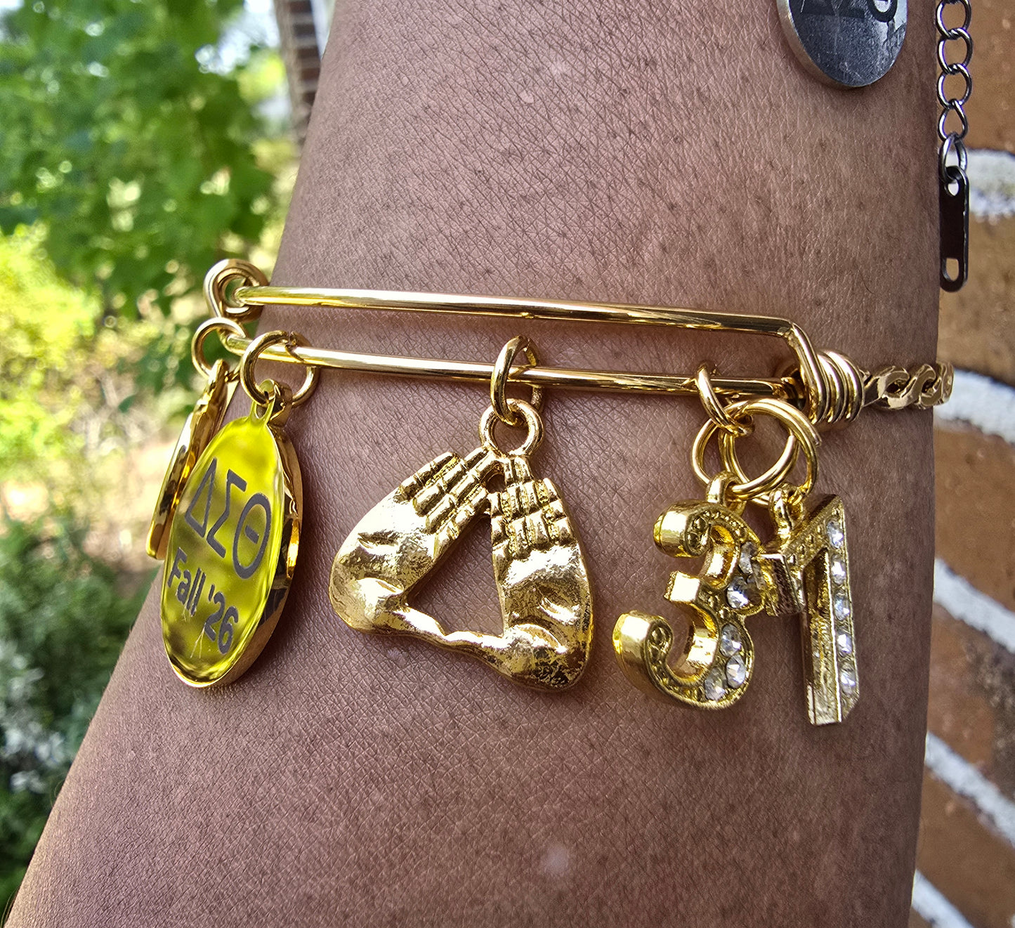 Delta Sigma Theta Fall 2026 Charm with Line Number Bracelet