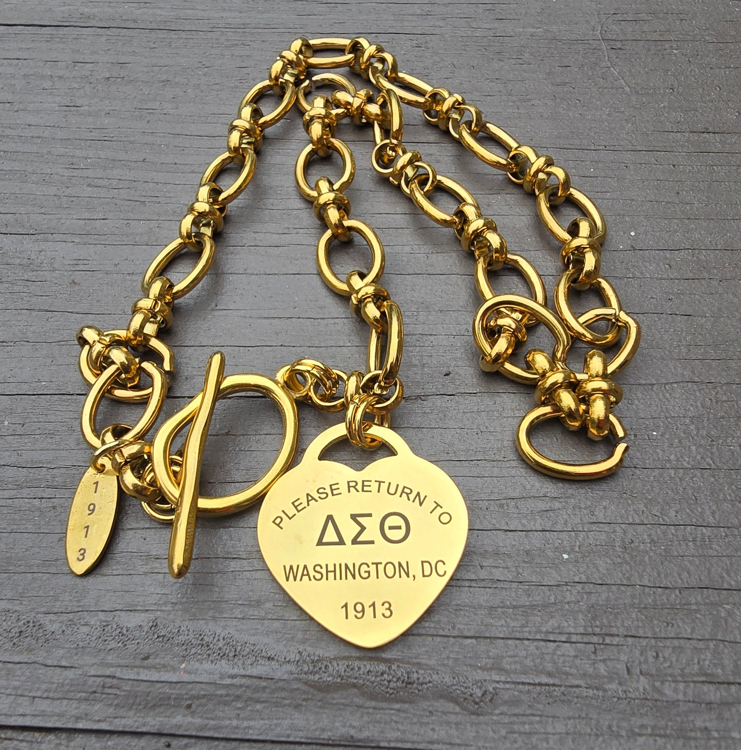 Tiffany Inspired Delta Sigma Theta Sorority Necklaces Available In Gold & Silver