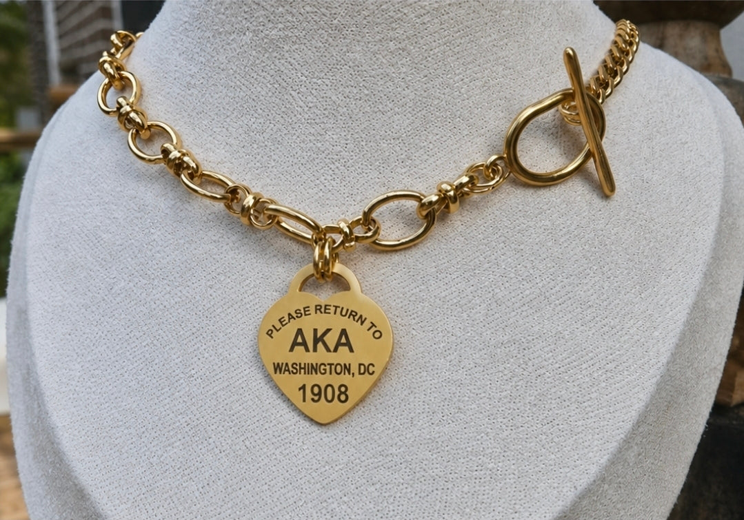 Tiffany Inspired AKA Sorority Necklaces Available In Silver
