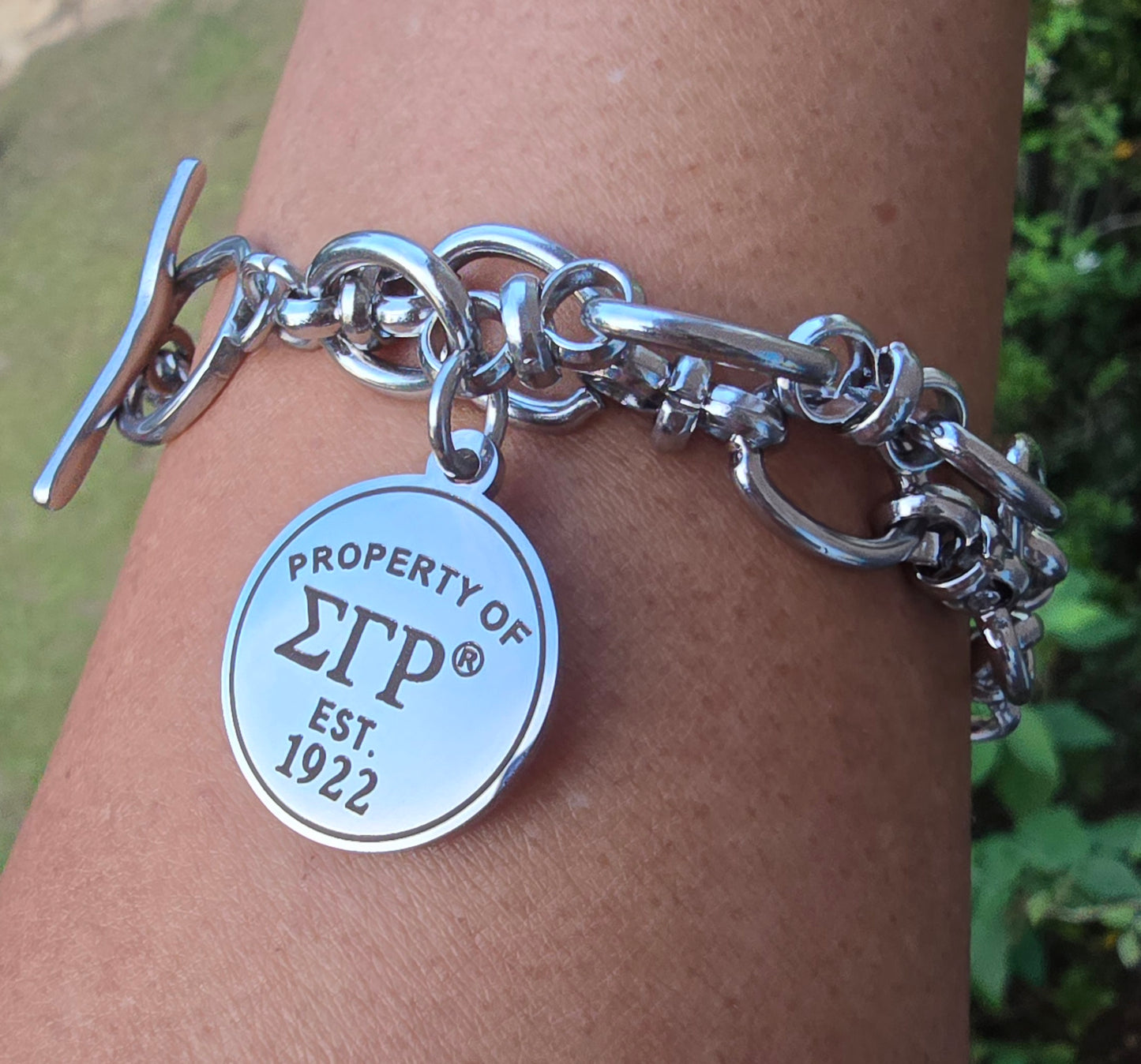 Property of Sigma Gamma Rho Tiffany Inspired Bracelet - SGR Bracelet - Sorority Bracelet - 1922 Bracelet - SGRho Bracelet - SGR Jewelry