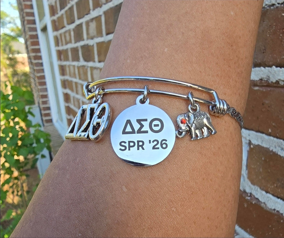 Delta Spring 2026 Charm Bracelet - HBCU Bracelet Delta Sigma Theta Bracelet - DST - Spring 2026 - Sorority Jewelry