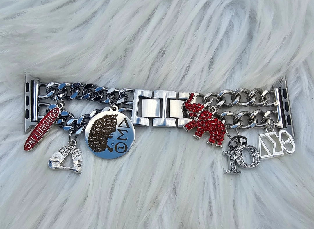 Customize Your Apple Link Watch Band Available In Silver & Gold (select up to 6 charms of your choice)