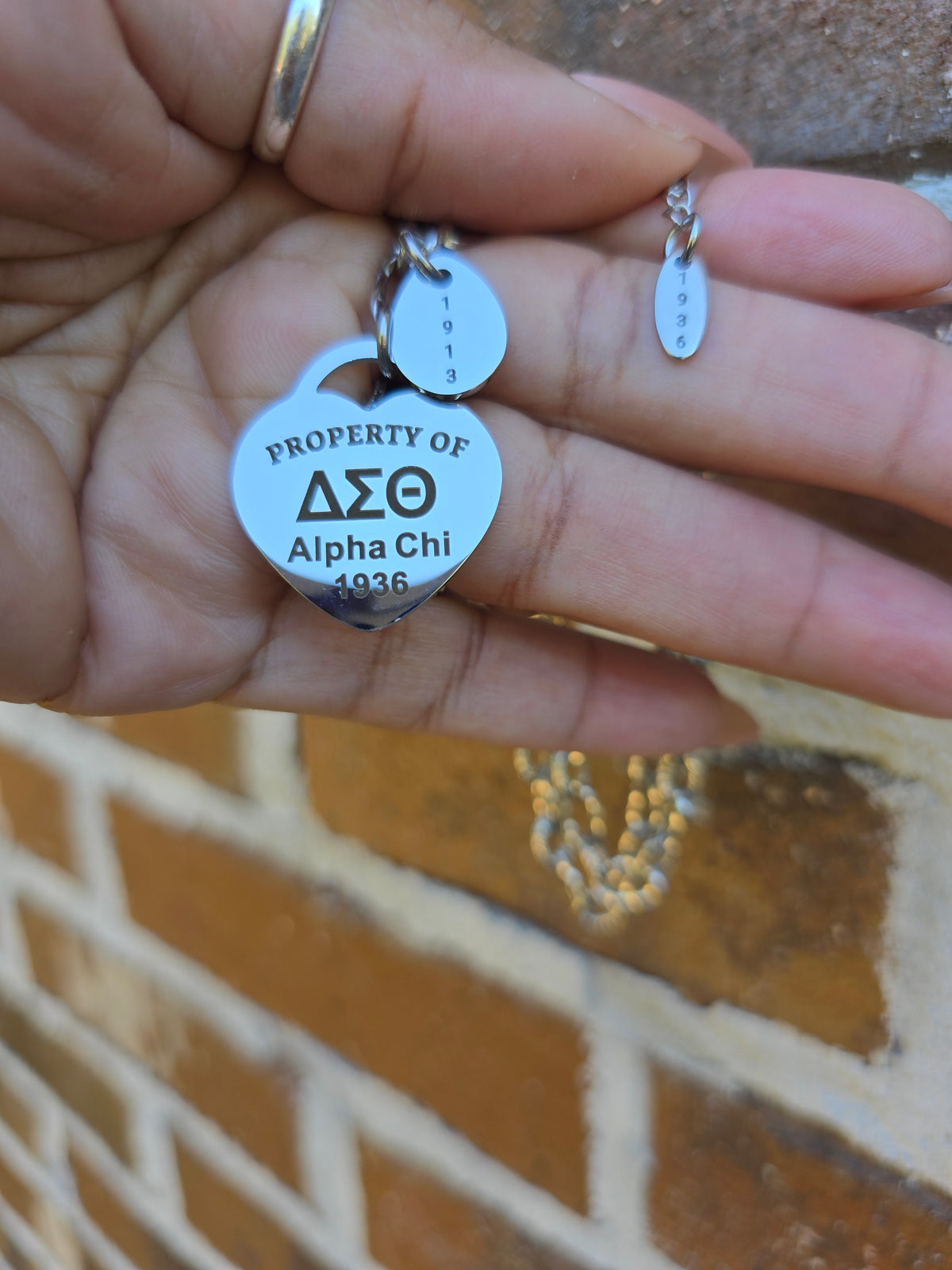 Property of Delta Sigma Theta Sorority Alpha Chi 1936 Custom Necklace