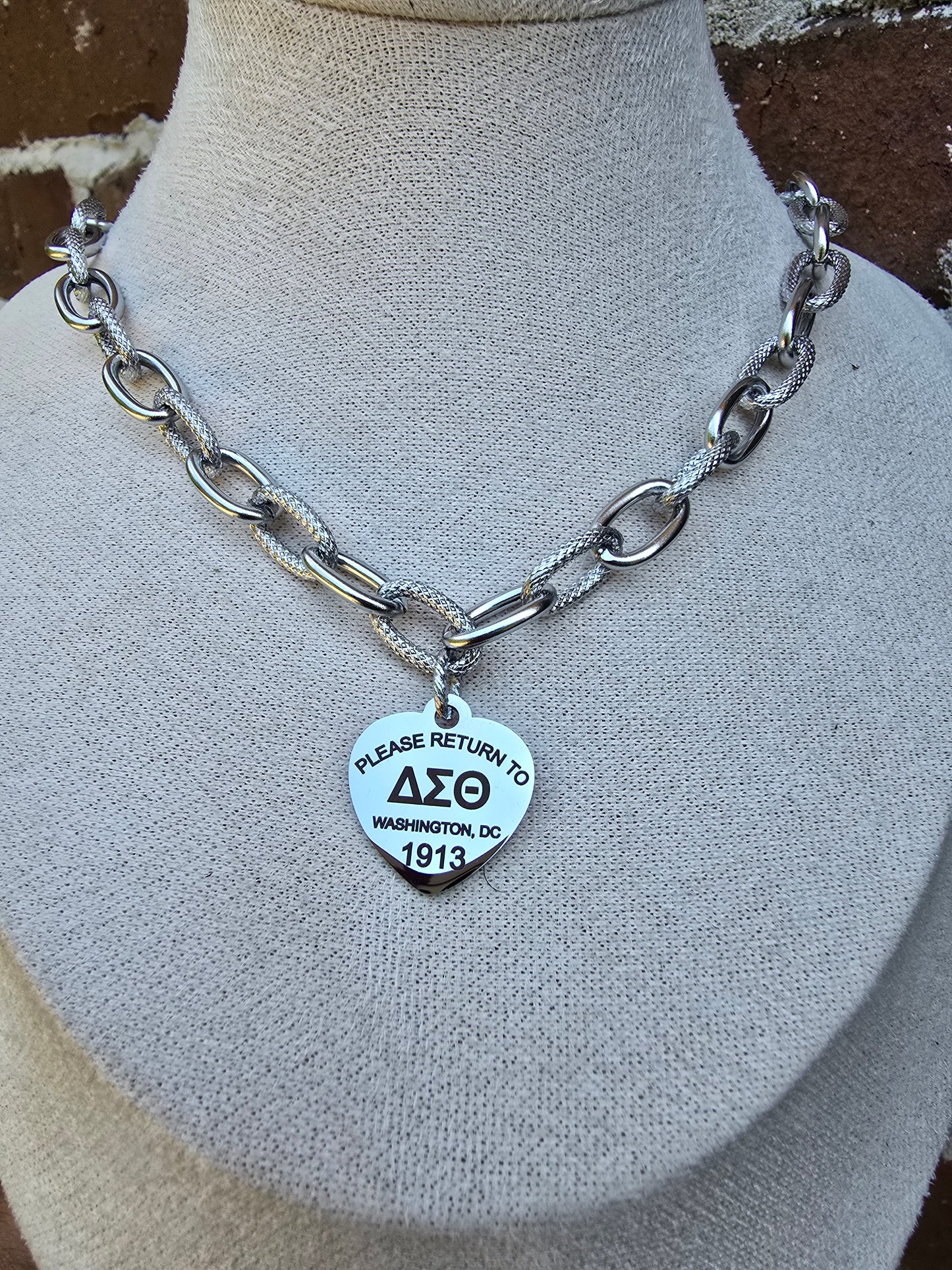 Tiff Inspired Charm Delta Sigma Theta Sorority Chunky Necklace