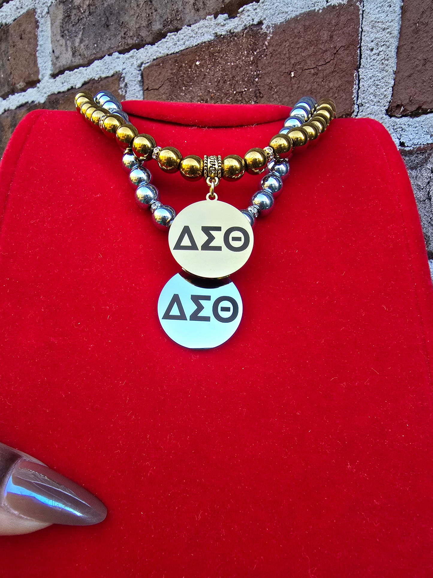 Delta Sigma Theta Beaded Sorority Necklaces - Beaded Sorority Necklace - Delta Sigma Theta Jewelry