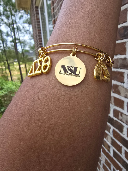 Norfolk State University Delta Bracelet - HBCU - Delta Sigma Theta Bracelet - Sorority Bracelet - DST University bracelet - Sorority Jewelry - NSU
