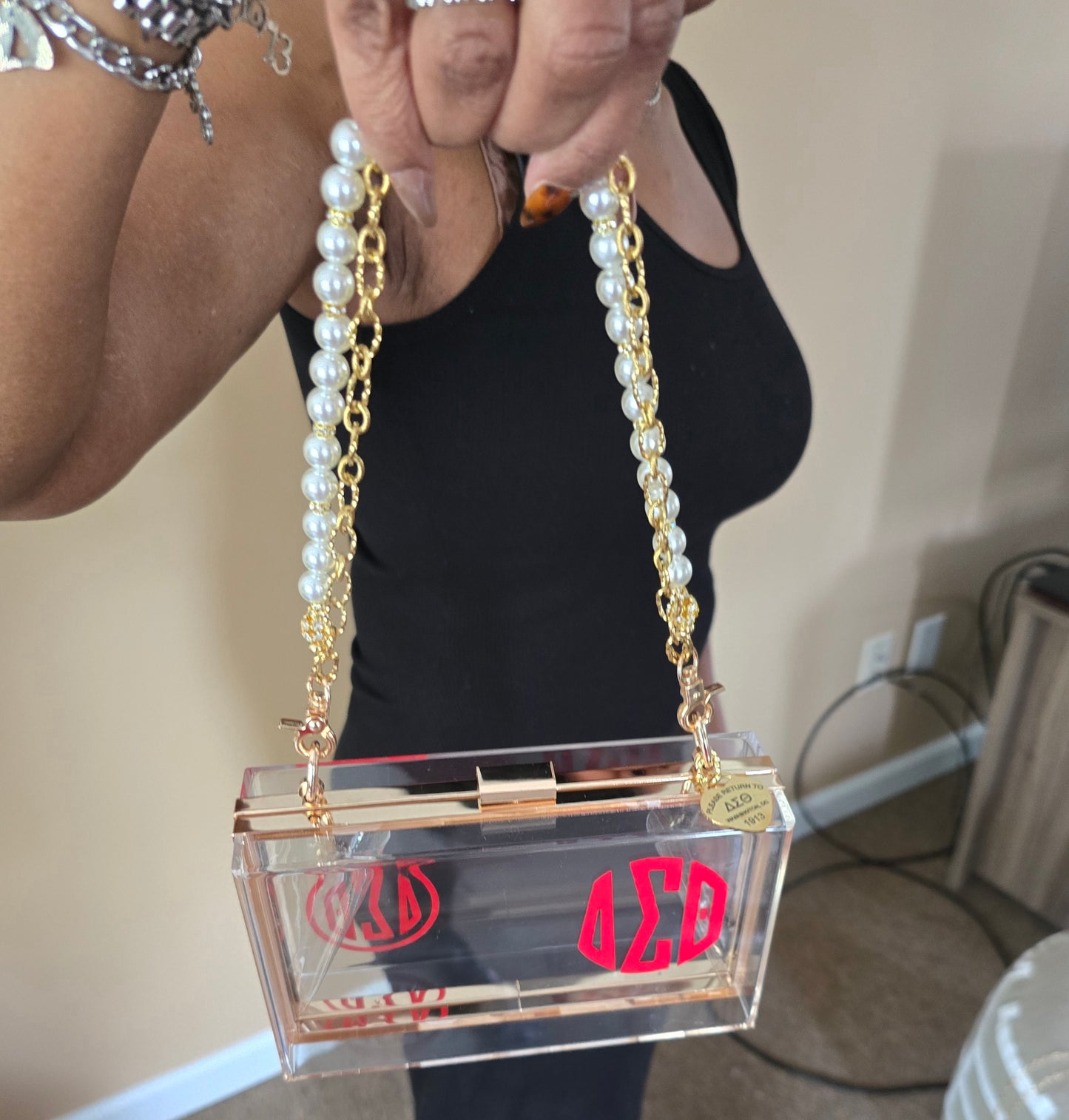 Delta Sigma Theta Sorority Crossbody/Clutch Handbag