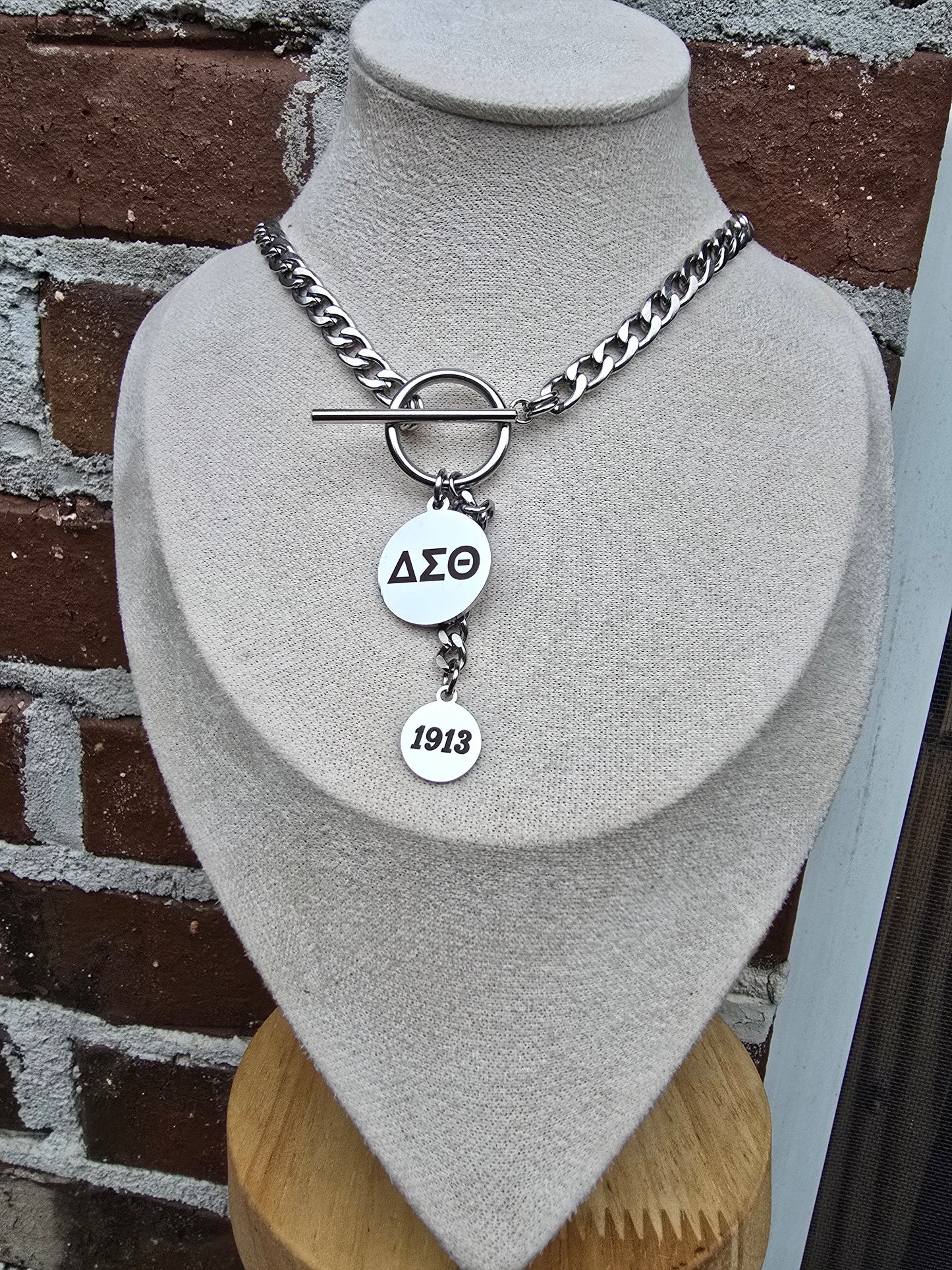 Delta Sigma Theta Sorority Mixed Metal Necklaces - Mixed Metal Sorority Necklace - Delta Sigma Theta Jewelry