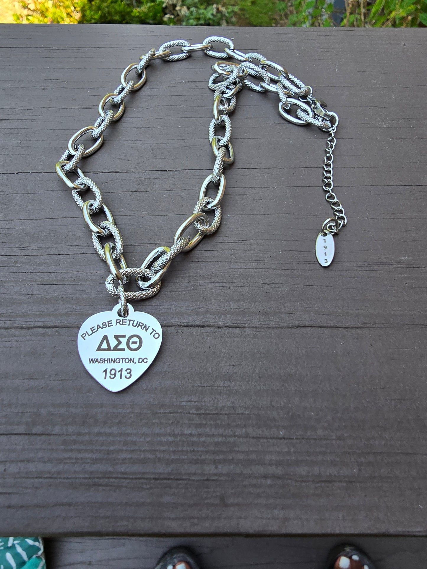 Tiff Inspired Charm Delta Sigma Theta Sorority Chunky Necklace