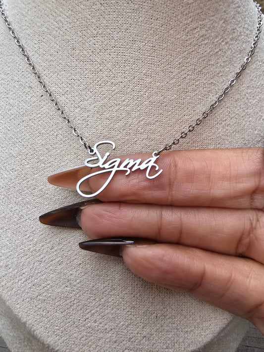 Sigma necklace - Sorority necklace - Sigma Jewelry - Sigma gift - HBCU - Divine Nine Sororities