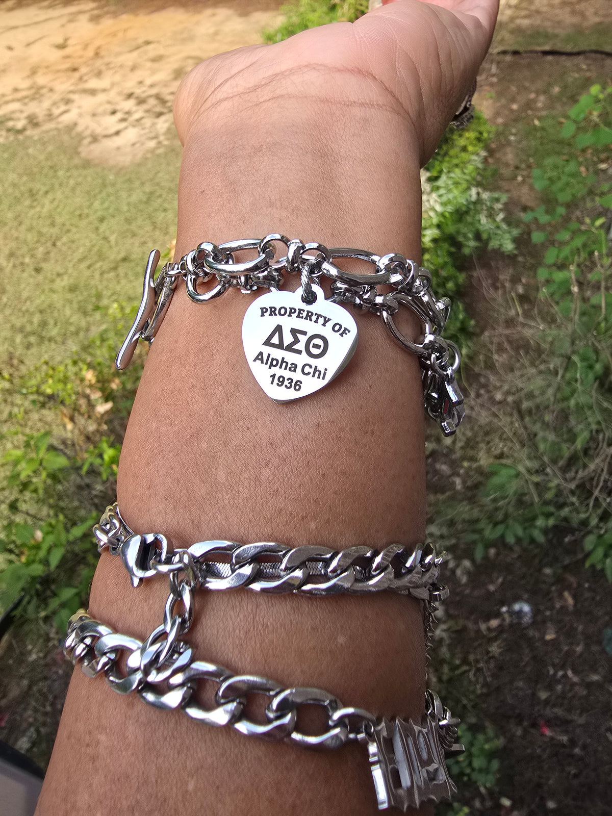 Property of Delta Sigma Theta Sorority Alpha Chi 1936 Custom Bracelet