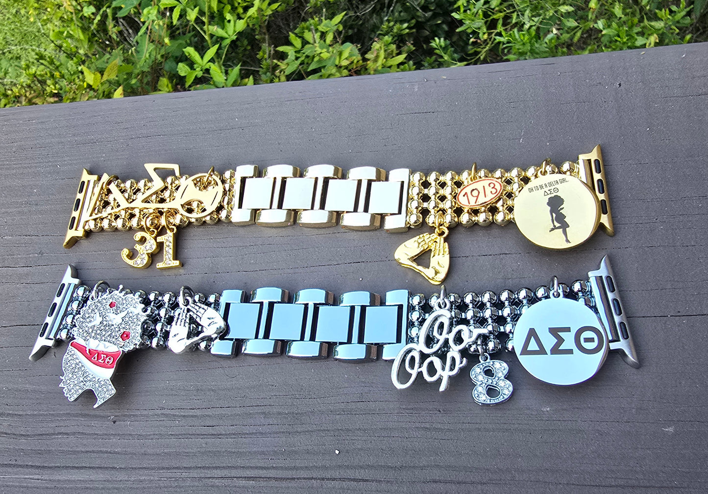 Premium Stainless Steel Delta Watch Band - Delta Sigma Theta Watch Band - Sorority Watch Band - DST Watch Band - Delta Apple Watch Band