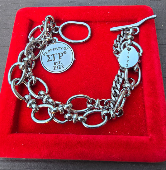 Property of Sigma Gamma Rho Tiffany Inspired Bracelet - SGR Bracelet - Sorority Bracelet - 1922 Bracelet - SGRho Bracelet - SGR Jewelry