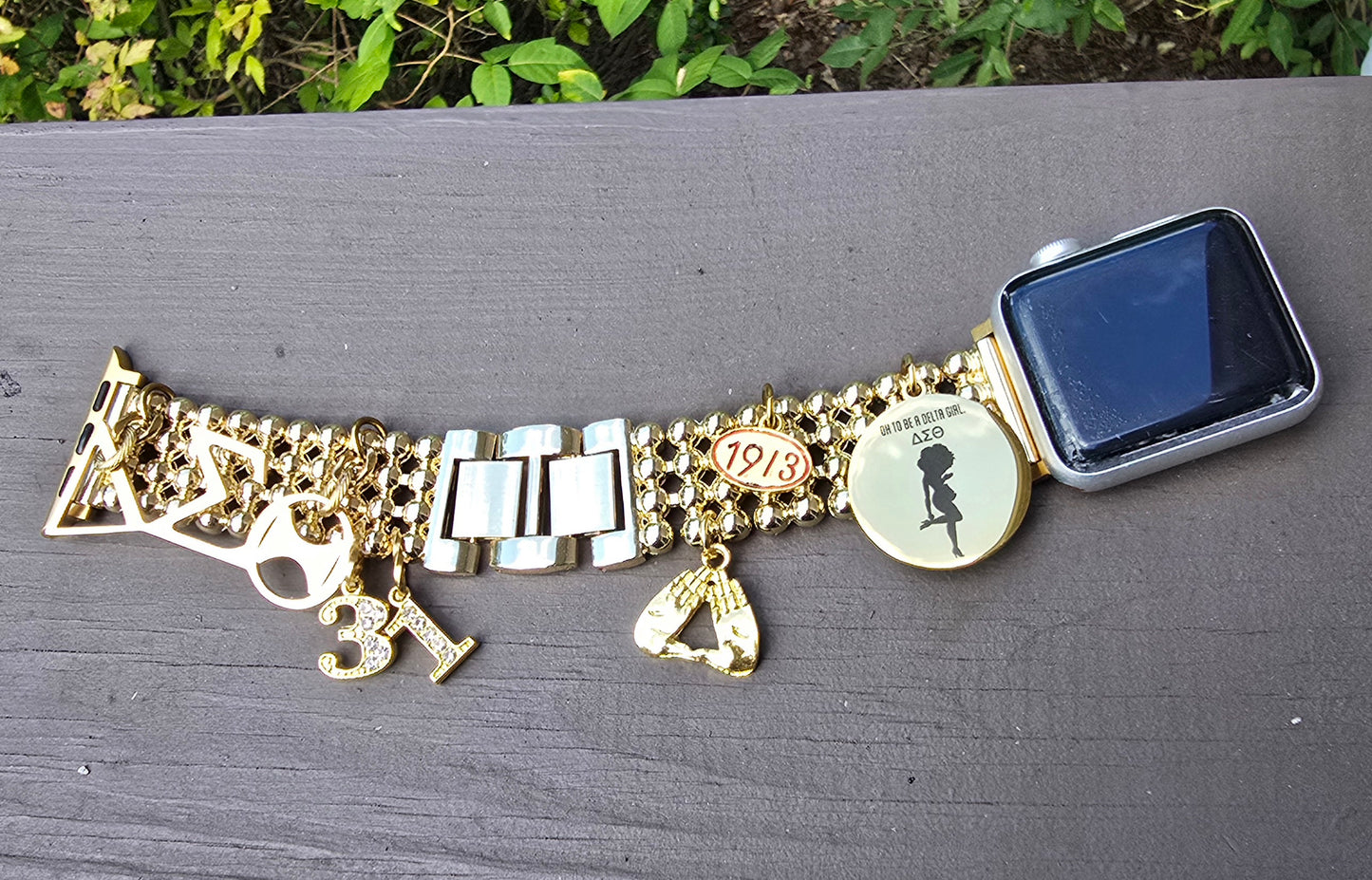 Premium Stainless Steel Delta Watch Band - Delta Sigma Theta Watch Band - Sorority Watch Band - DST Watch Band - Delta Apple Watch Band
