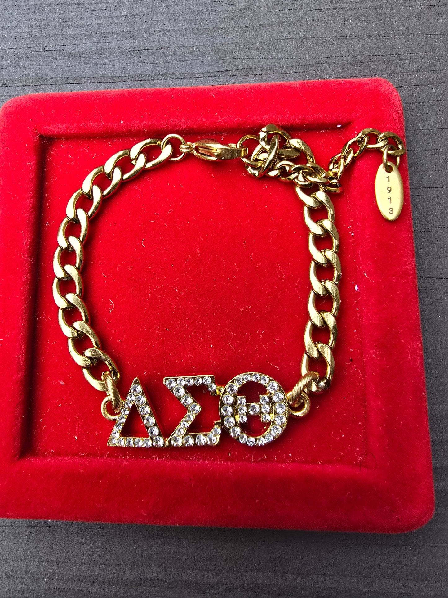 Delta Sigma Theta Greek Letter 7mm Link Sorority Bracelet