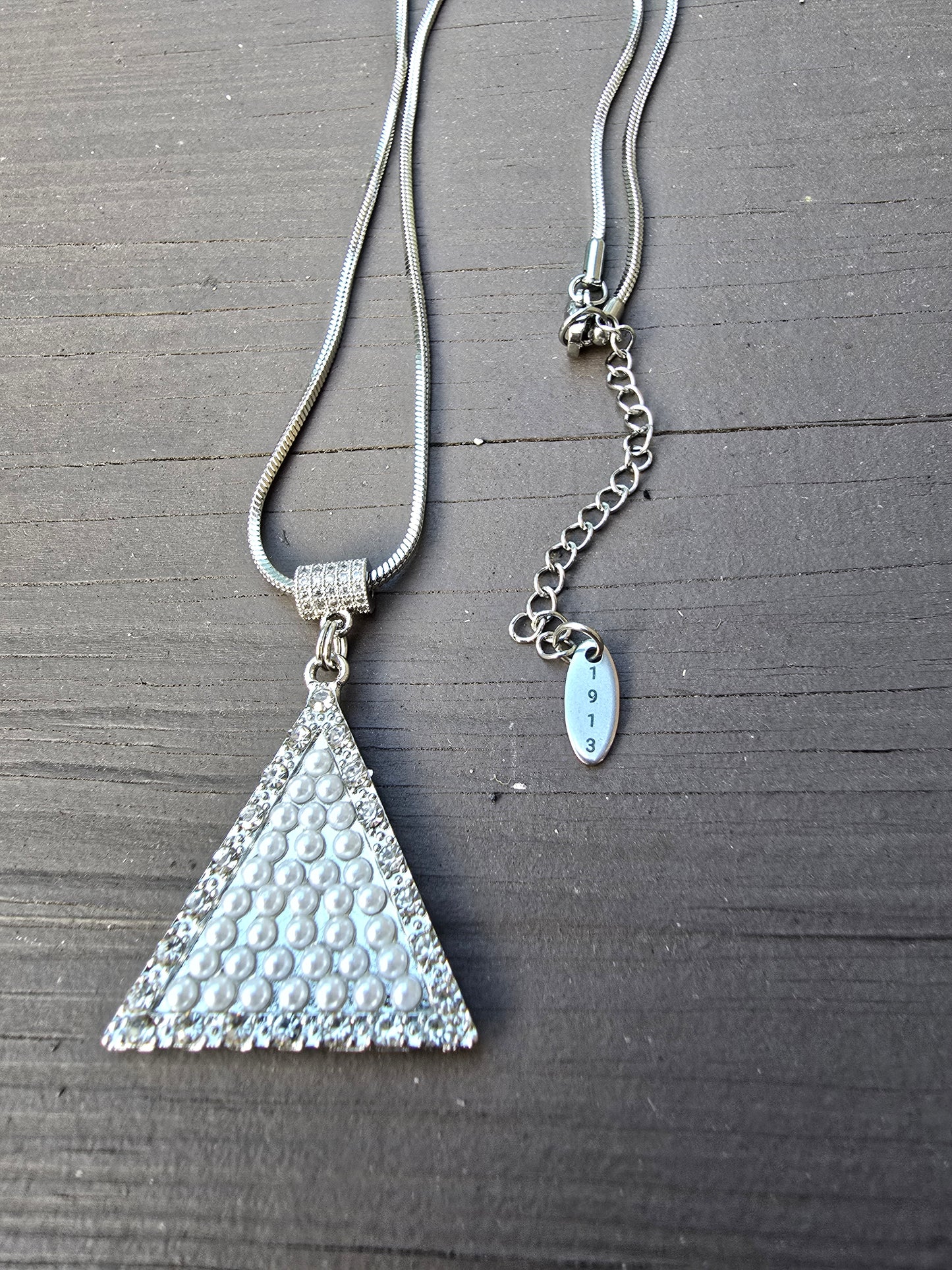 Delta Sigma Theta Sorority Pyramid Necklace