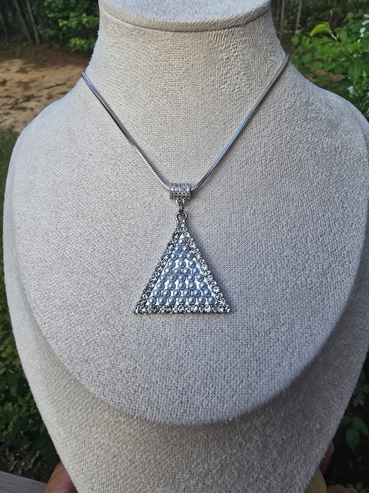 Delta Sigma Theta Sorority Pyramid Necklace
