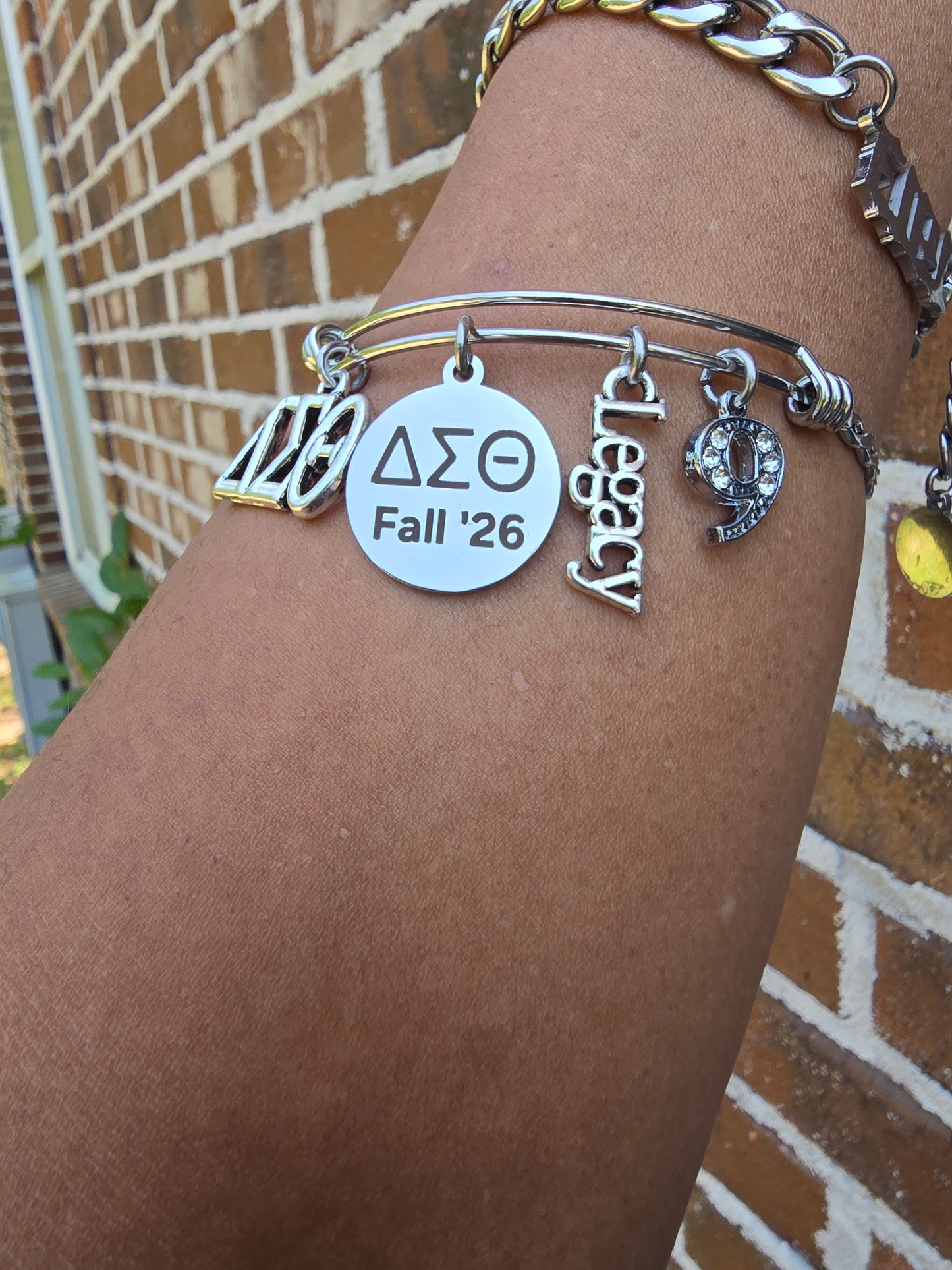 Delta Sigma Theta Fall 2026 Legacy with Line Number Charm Bracelet