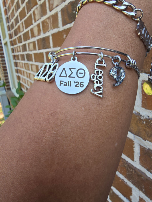 Delta Sigma Theta Fall 2026 Legacy with Line Number Charm Bracelet