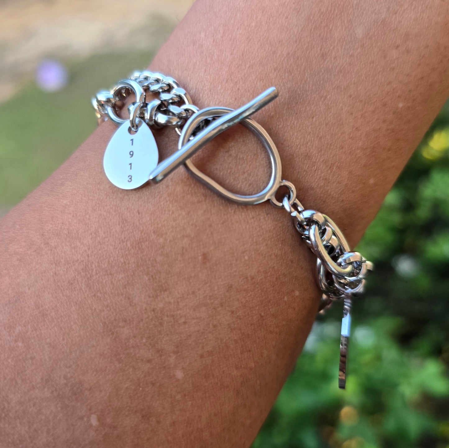 Property of Delta Sigma Theta Sorority Bracelet Available In Gold & Silver