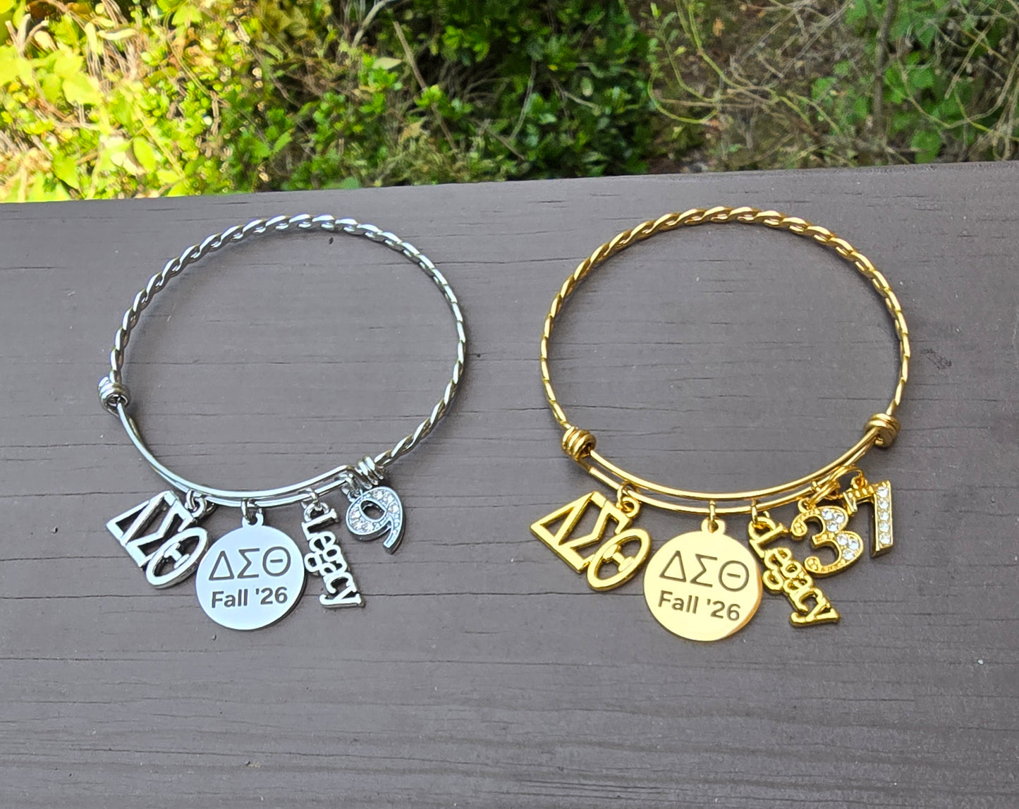Delta Sigma Theta Fall 2026 Legacy with Line Number Charm Bracelet