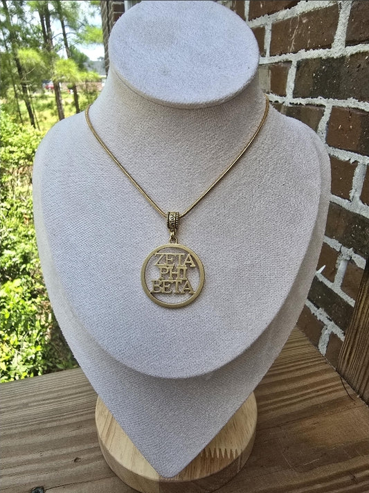 Zeta necklace- Sorority necklace - Z Phi B Jewelry - Zeta Phi Beta gift - HBCU - Divine Nine Sororities
