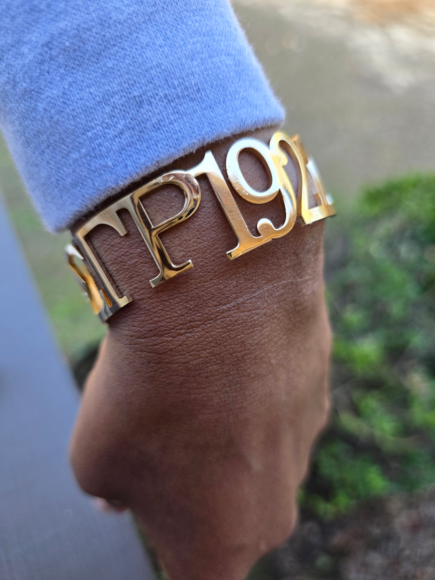 SGRho Sorority Cuff Bracelet Available In Gold and Silver