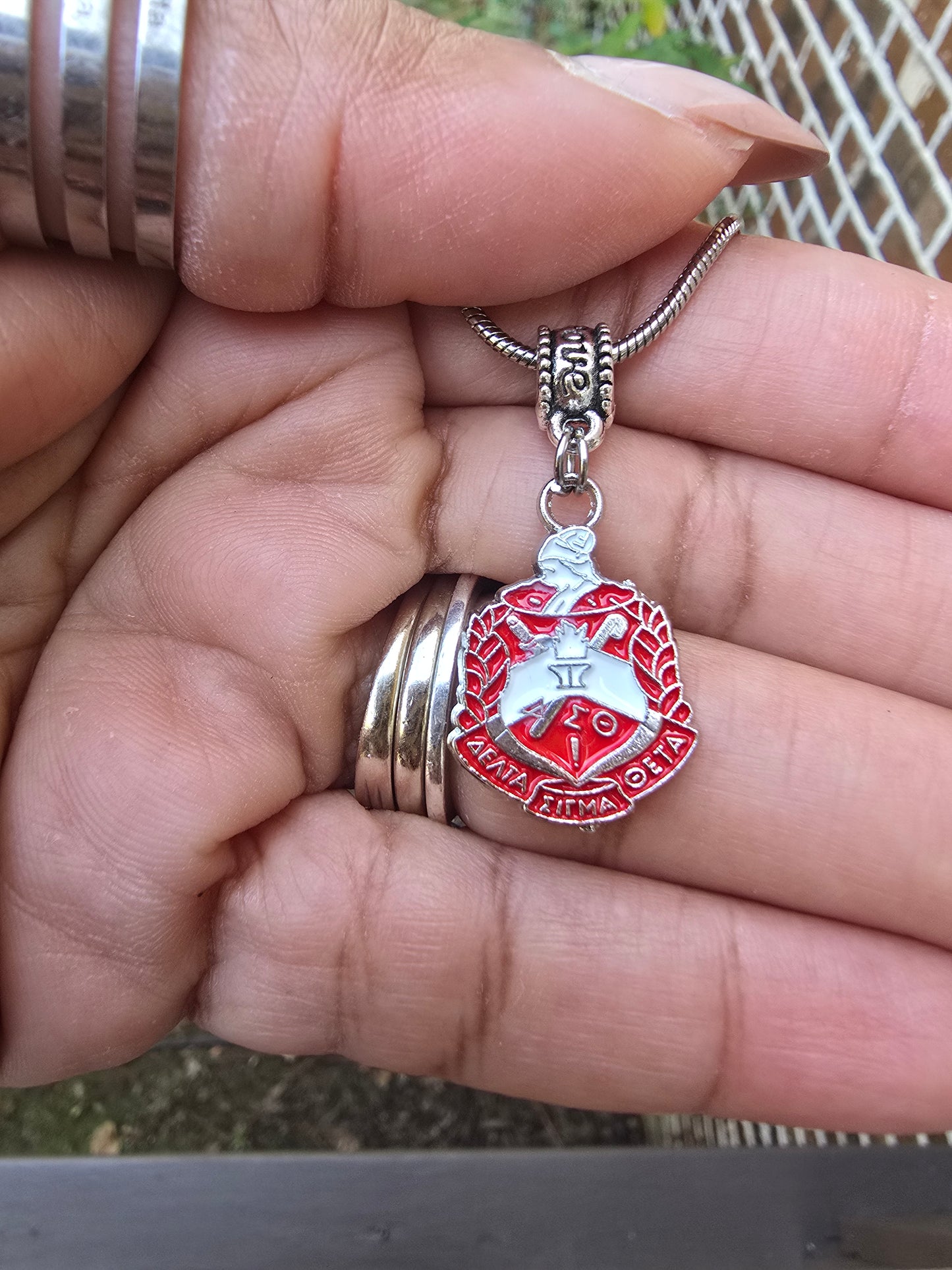 Delta Sigma Theta Crest necklace- Sorority necklace - Delta Jewelry - Delta Sigma Theta gift - HBCU - Divine Nine Sororities