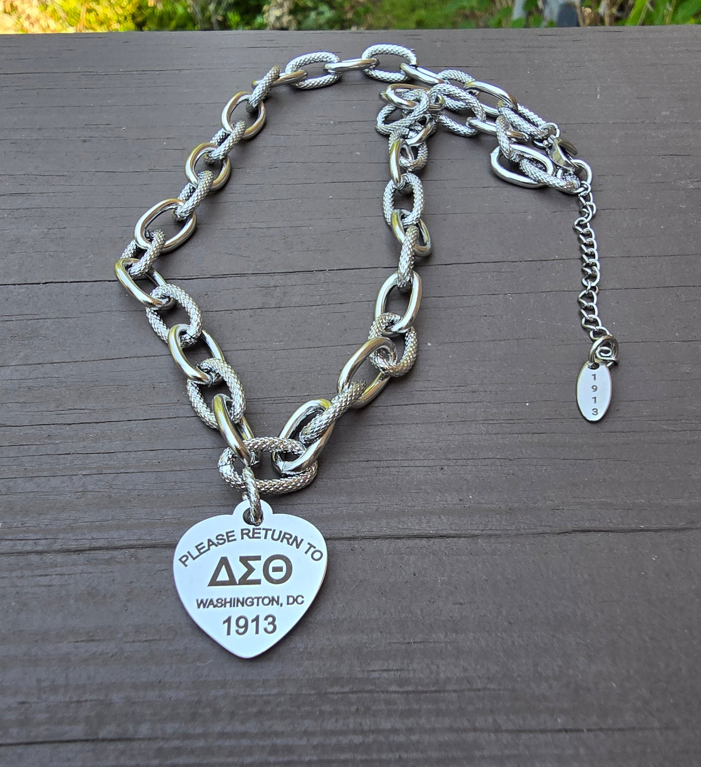 Tiff Inspired Charm Delta Sigma Theta Sorority Chunky Necklace